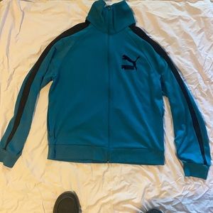 Puma long neck zip up athletic sweatshirt